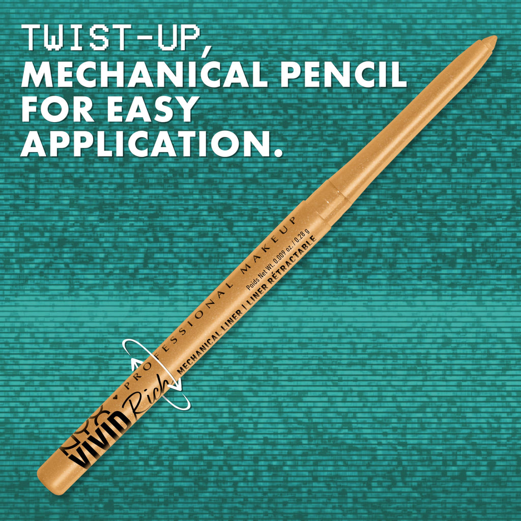 NYX PROFESSIONAL MAKEUP Mechanical Eye Pencil,Vivid Rich Mechanical, Creamy Retractable Eyeliner